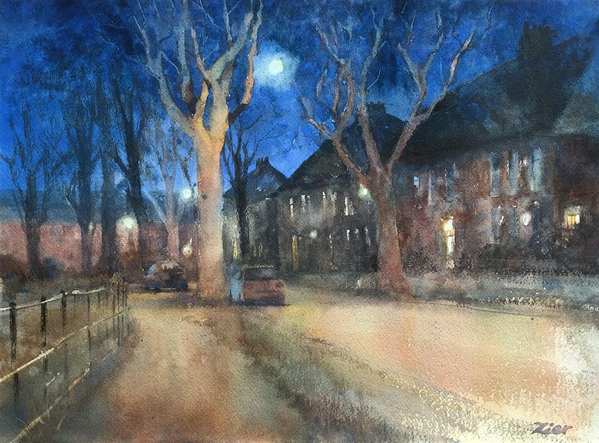 Paint an Urban Nocturne in Watercolour