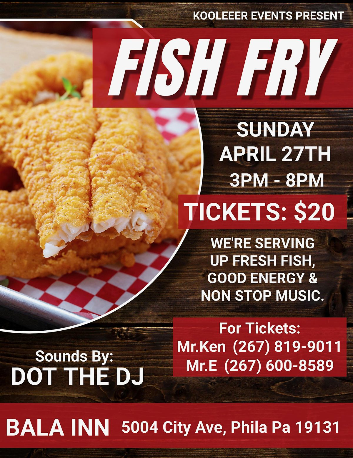 THE FISH FRY at Bala Inn, Philadelphia on 27th April, 2025