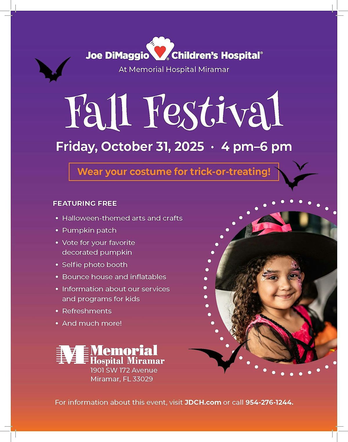 Joe DiMaggio Children's Hospital 2025 Fall Festival