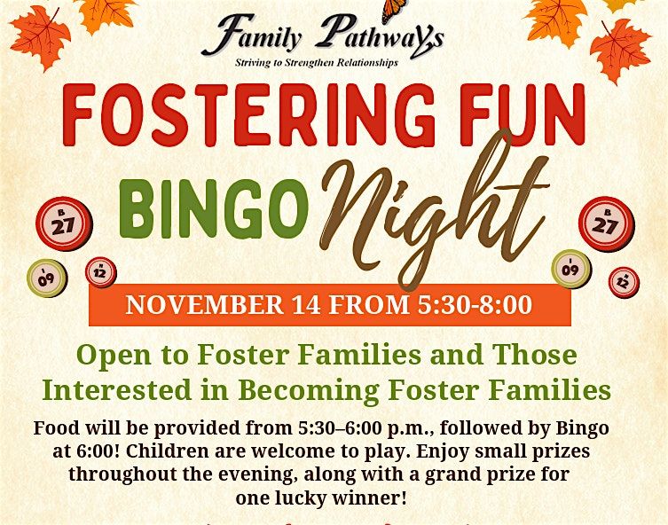 Fostering Fun Bingo