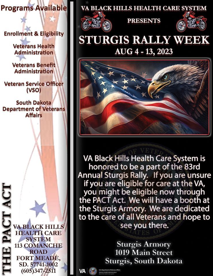 VA Black Hills Health Care System will be at the 83rd Sturgis Rally ...