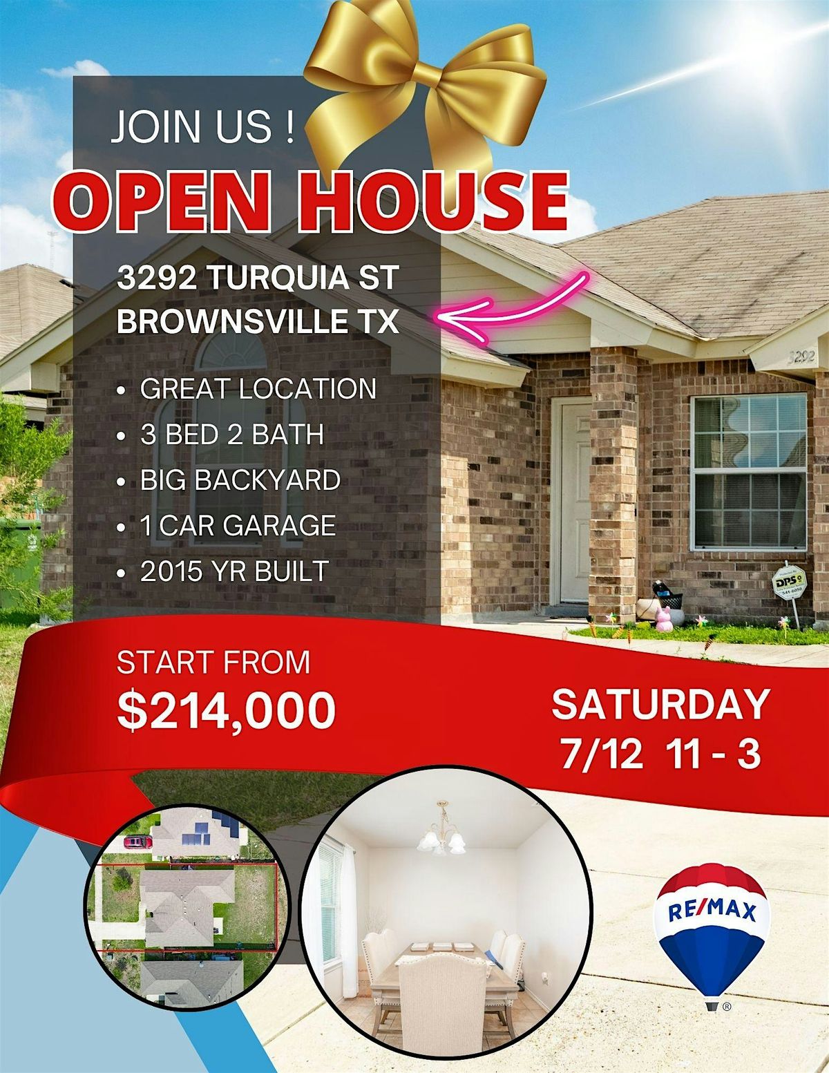 BROWNSVILLE | OPEN HOUSE Saturday July 12 | 11 A- 3 P