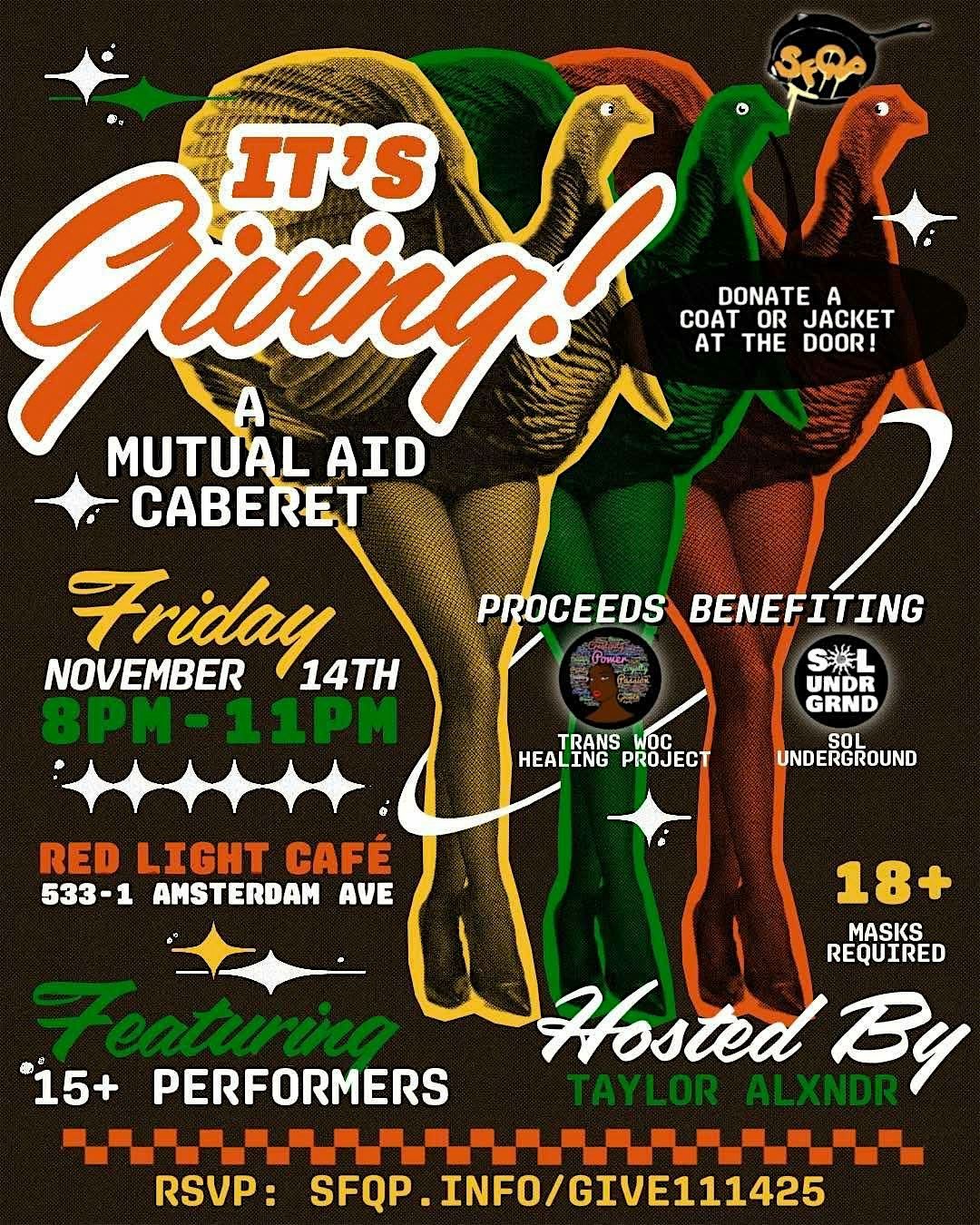 It\u2019s Giving! A Mutual Aid Cabaret