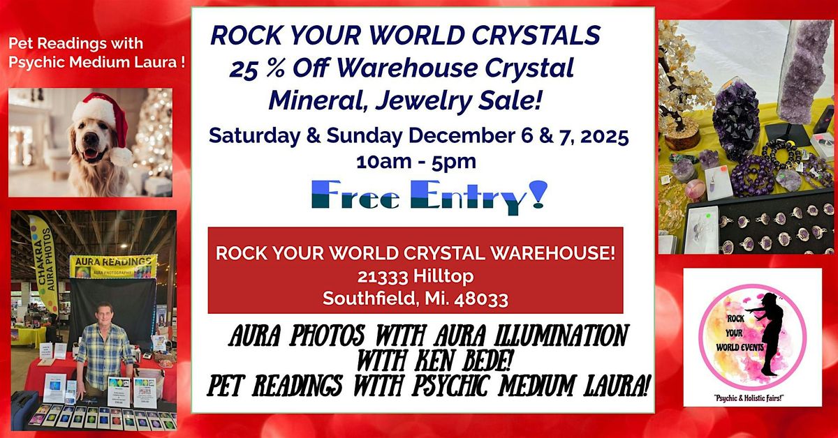 25% off Crystal Sale, plus Aura Photos, & Pet Readings with Psychic Medium!