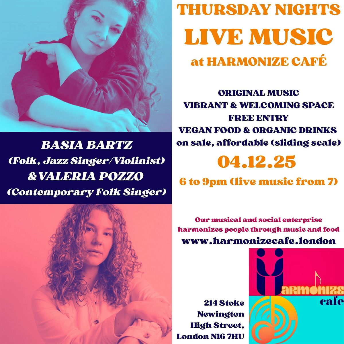 Basia Bartz and Valeria Pozzo at Harmonize Caf\u00e9