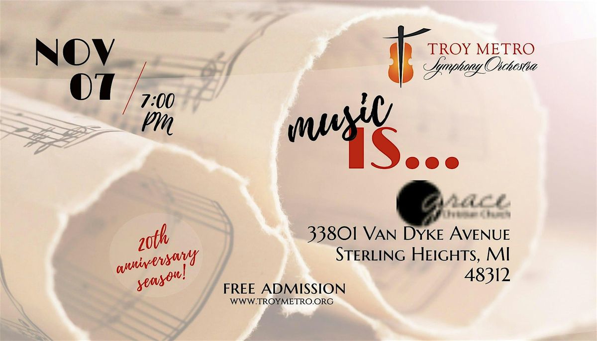 Troy Metro Symphony Orchestra Anniversary Concert in Sterling Heights