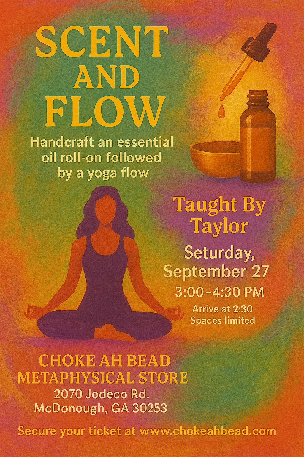SCENT & FLOW - create your own essential oil, yoga, and sound, tea together