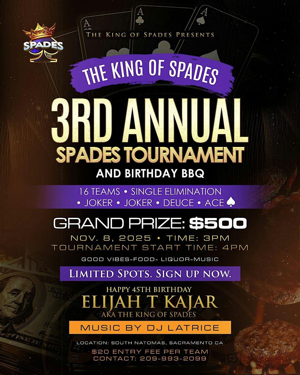 Spades Tournament. 16 Teams. 4 Slots left