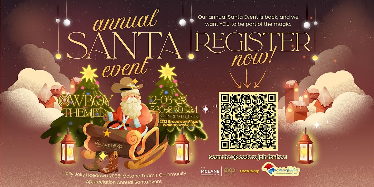 Holly Jolly Hoedown 2025: McLane Team's Community Appreciation Annual Santa