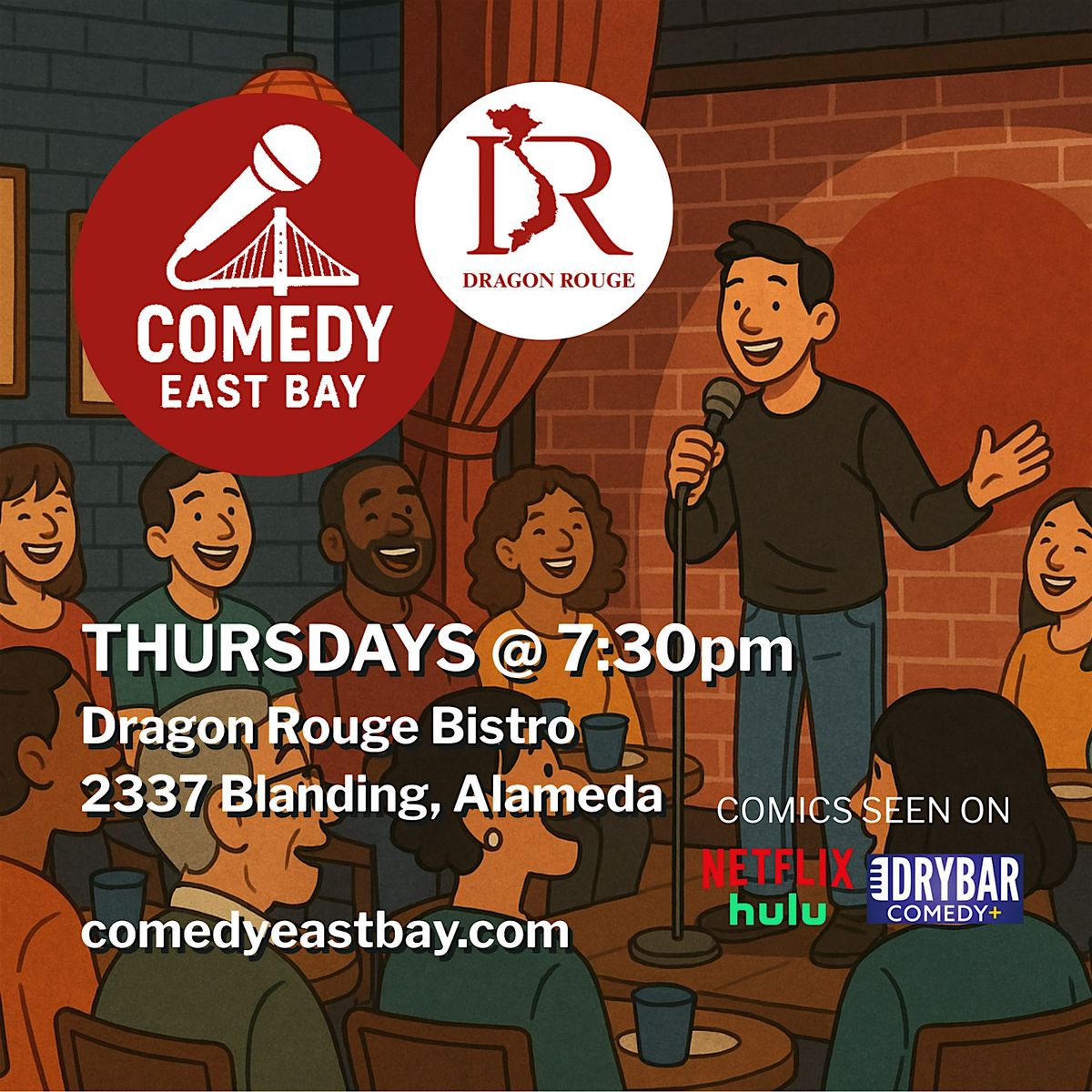 Comedy East Bay at Alameda's Dragon Rouge