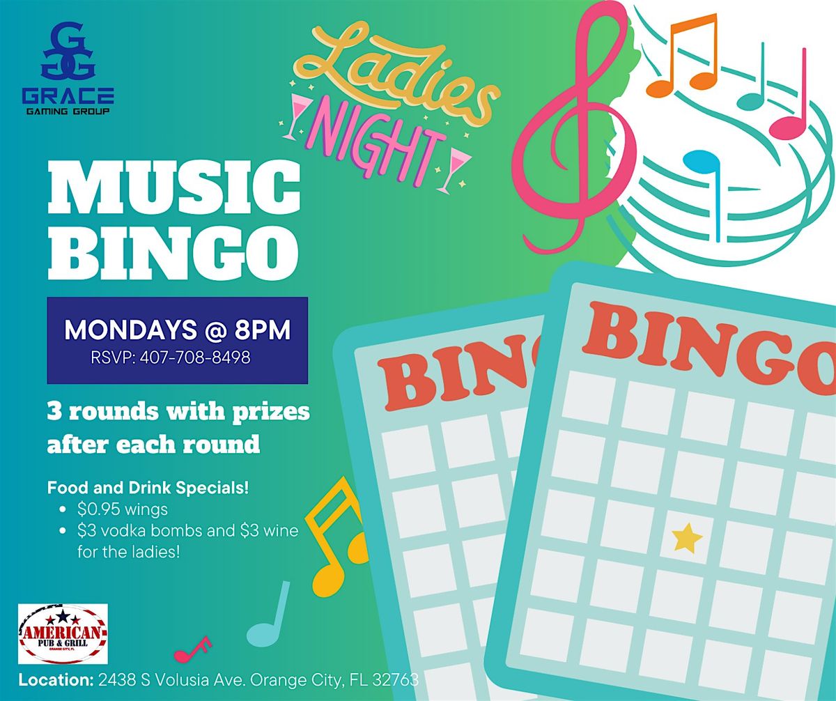 Music Bingo - Ladies Night