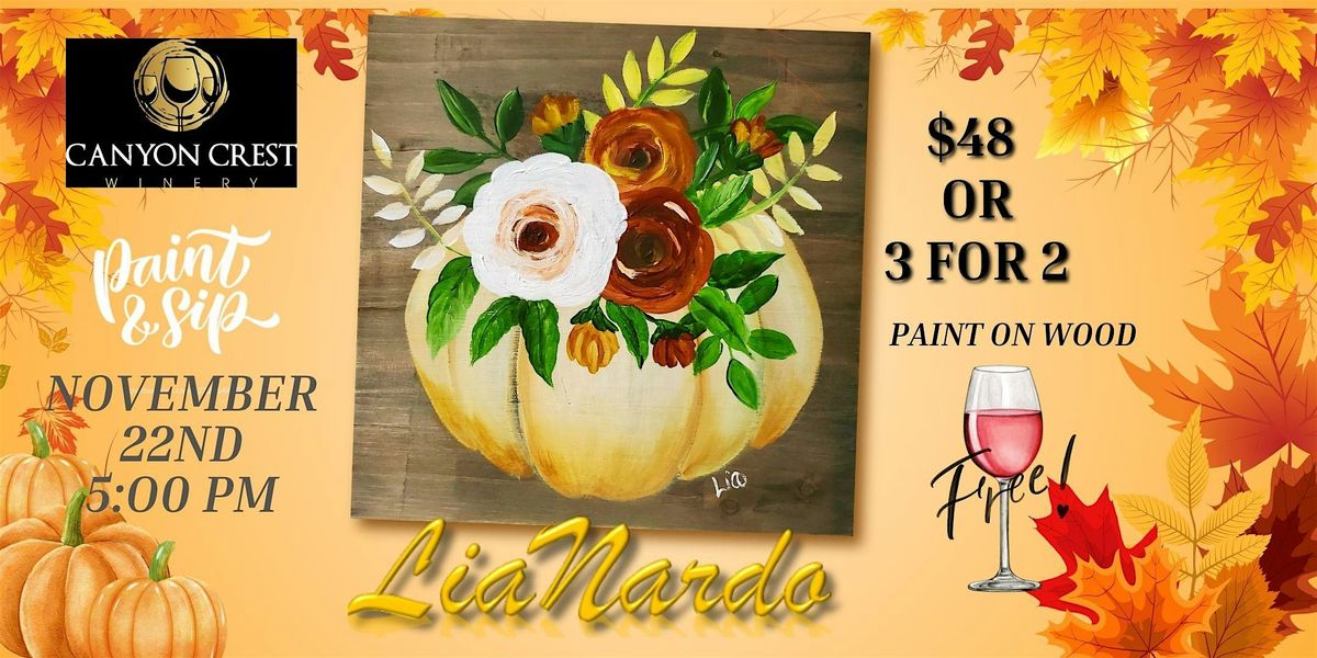 Paint on Wood w\/LiaNardo Mobile Paint & Sip at Canyon Crest Winery!