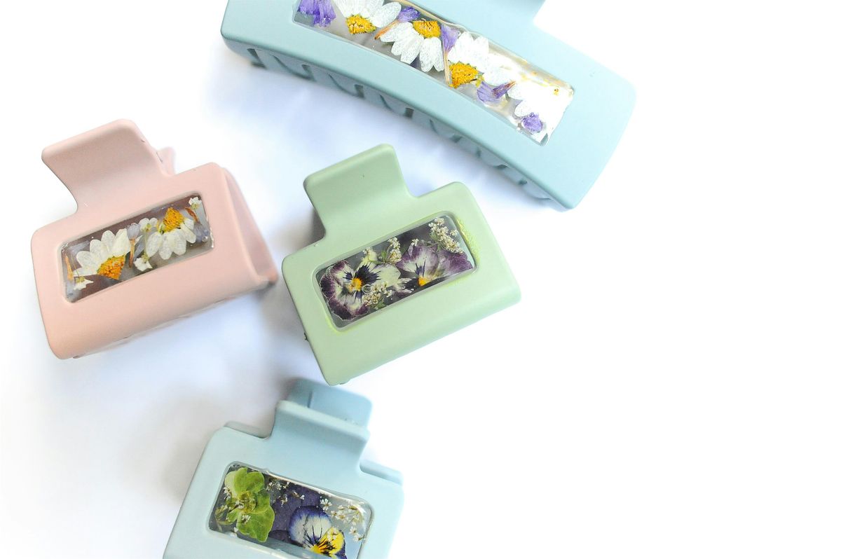 IMPRESS ME: A Resin Pressed Flower Hair Clip Workshop with Wildly Impressed