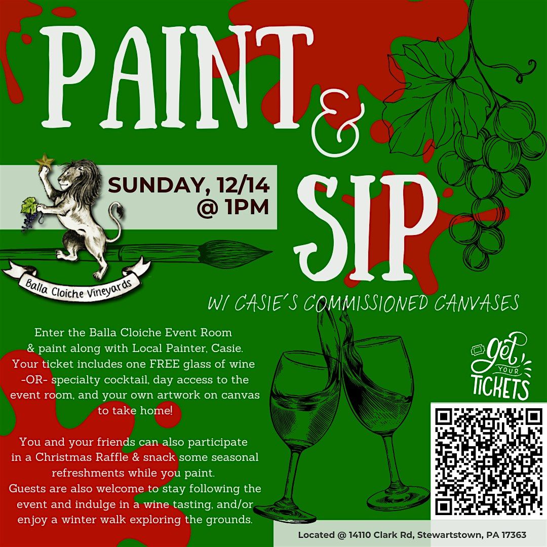 Christmastime Paint & Sip @ Balla Cloiche Vineyards