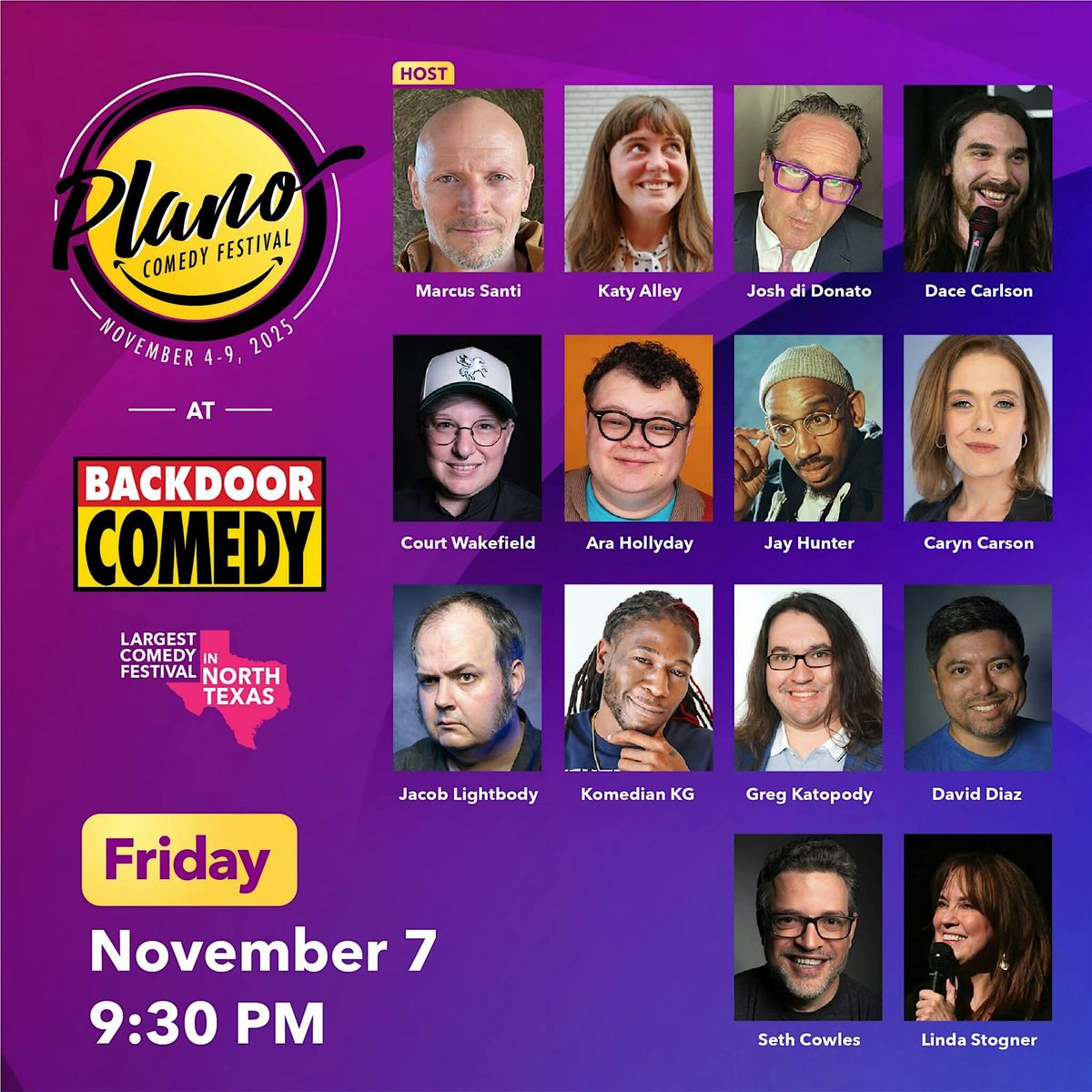 Plano Comedy Festival @ Backdoor Comedy
