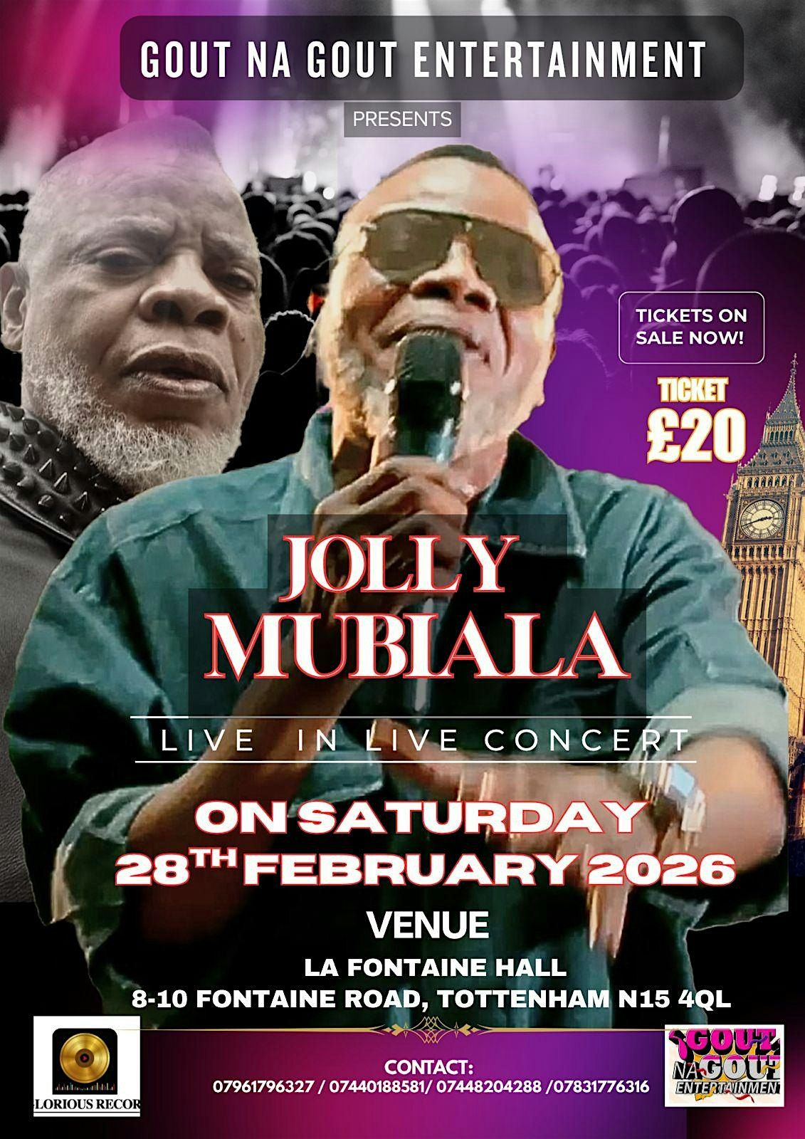 JOLLY MUBILA Live Concert In London