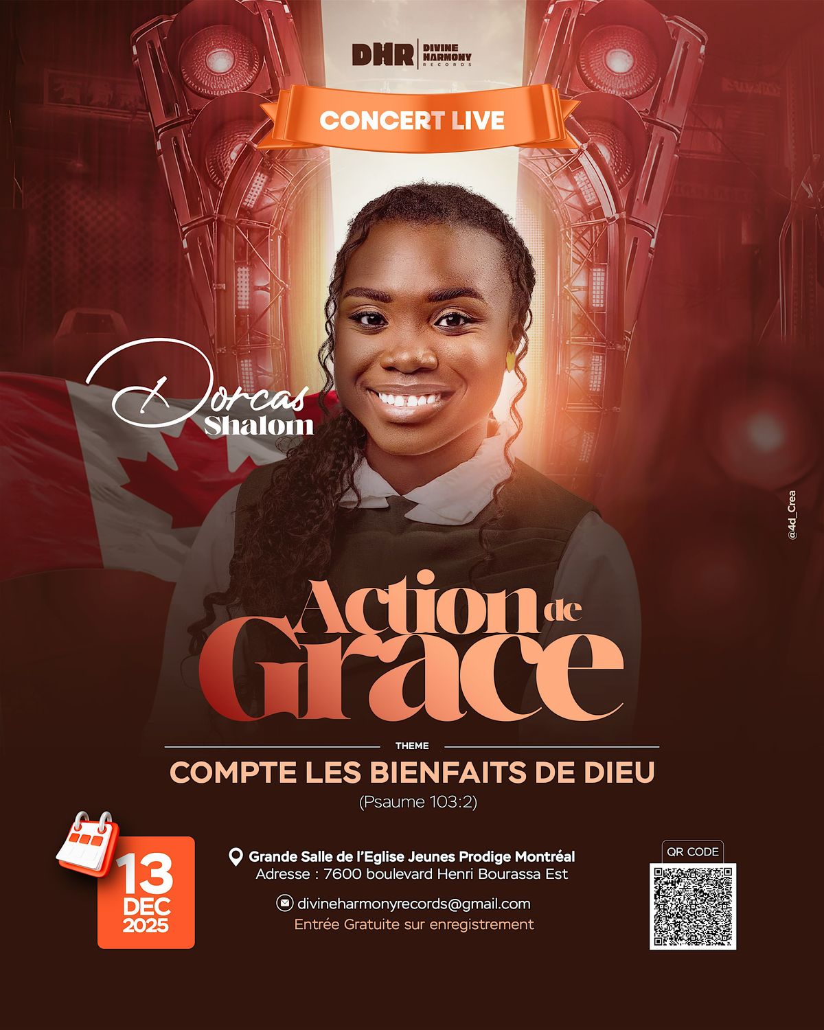 Concert Live Dorcas Shalom, Montr\u00e9al