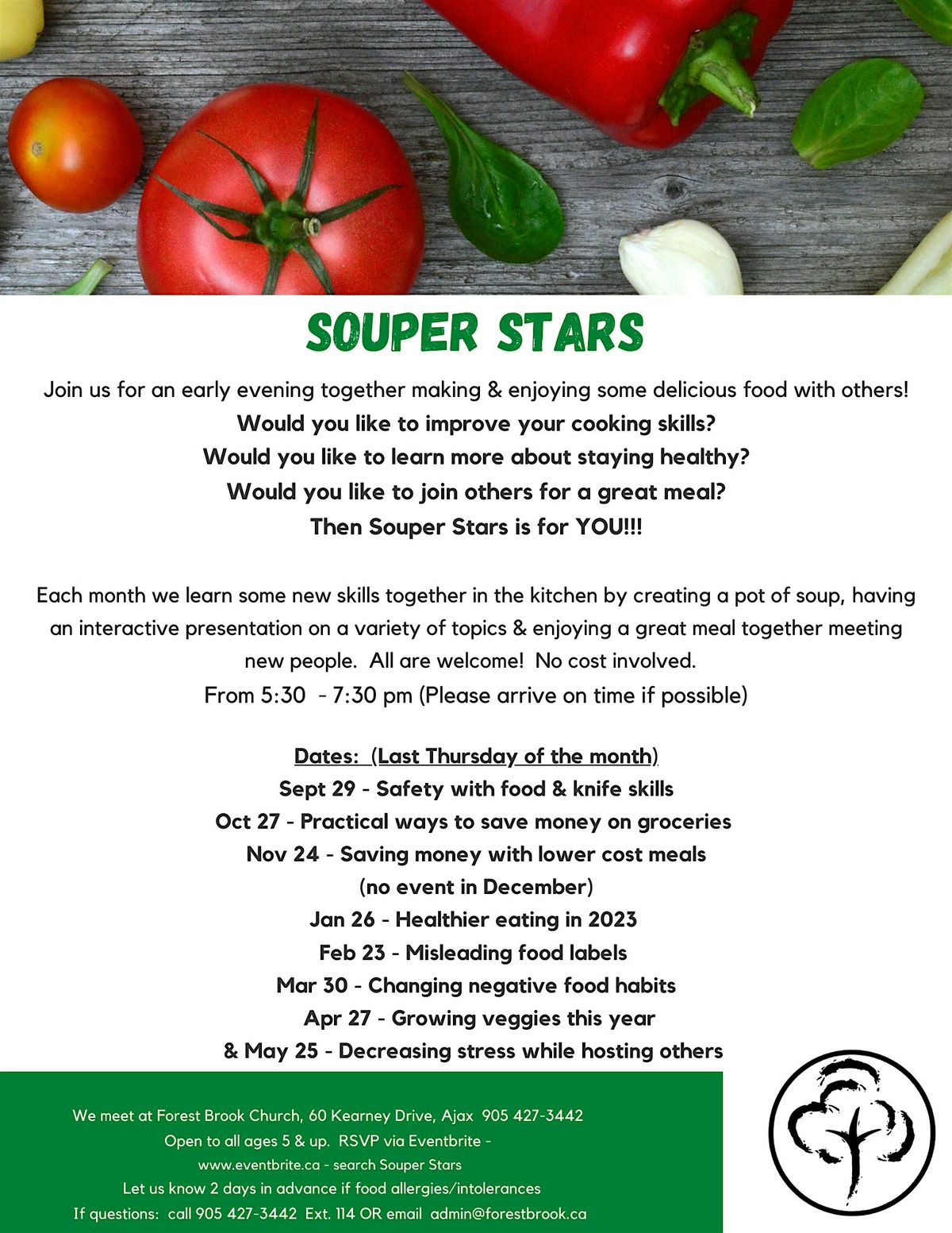 Souper Stars on Thursday, October 30 from 5:30 - 7:30 pm