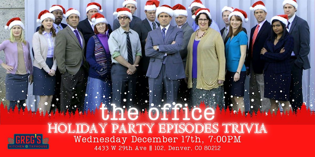 Office Holiday Party Episodes Trivia at Greg\u2019s Kitchen and Taphouse
