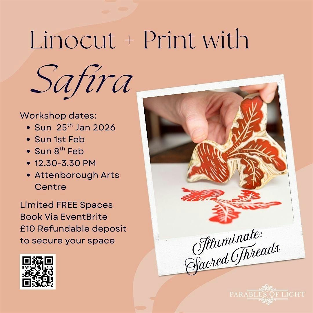 Illuminate Sacred Threads \u2013 Linocut & Print Workshops