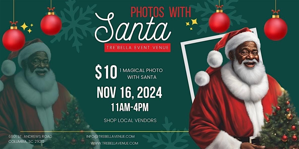 TreBella Event Venue Magical Photos with Santa 6801 St Andrews Rd