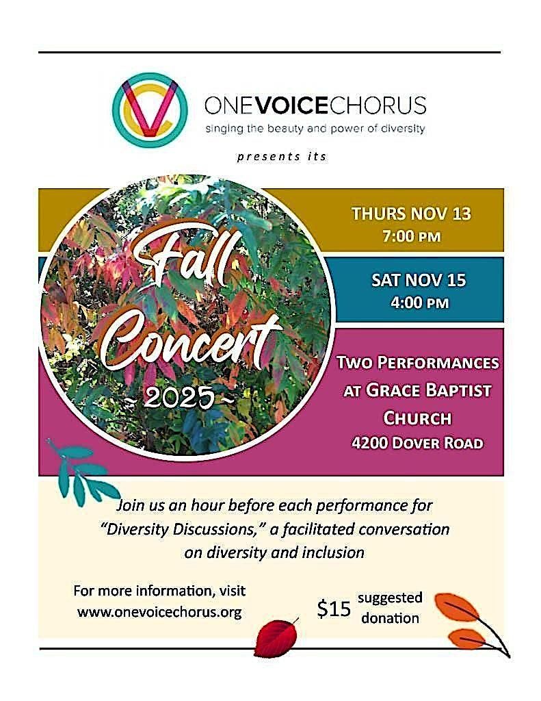 One Voice Chorus Fall Concert