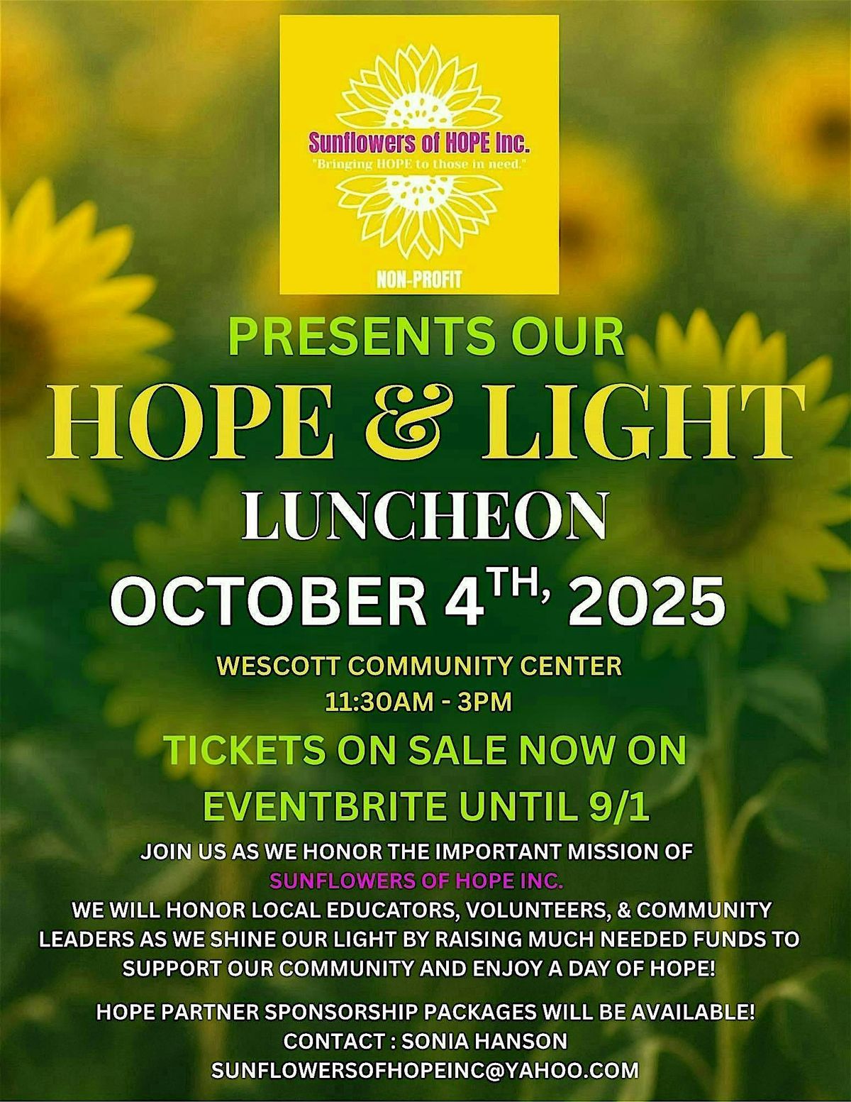 HOPE & Light Luncheon!