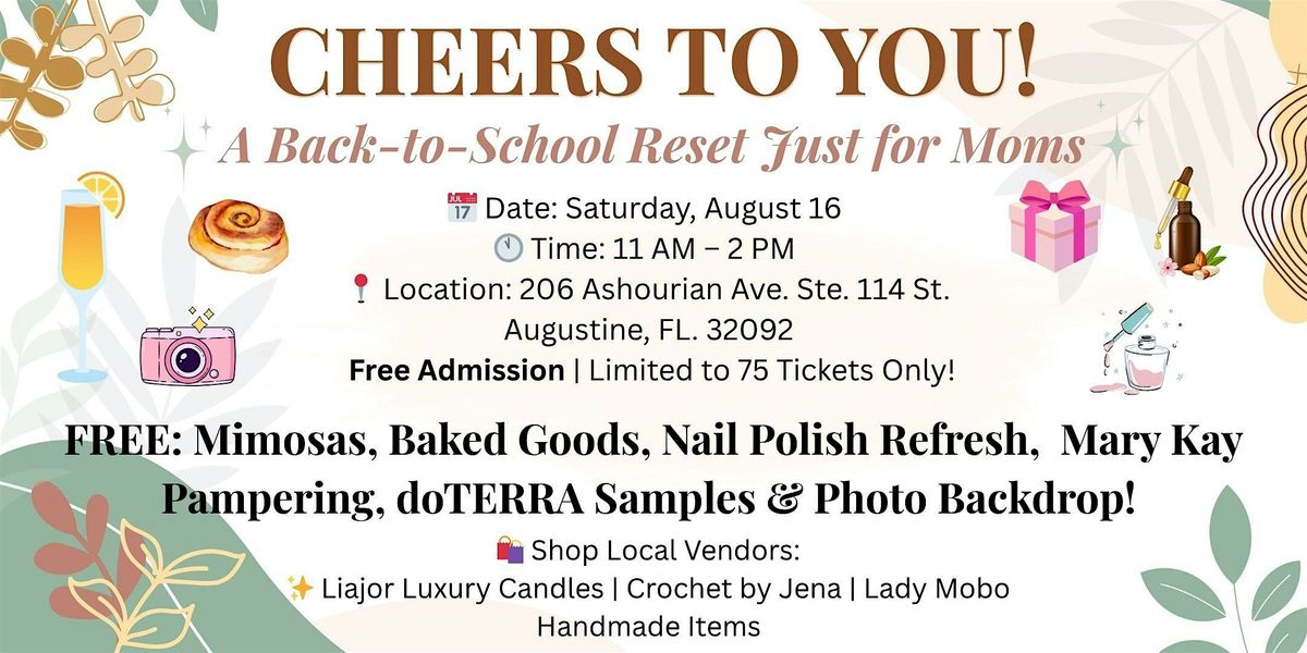 Cheers To You! Back-to-School Reset Just for Moms