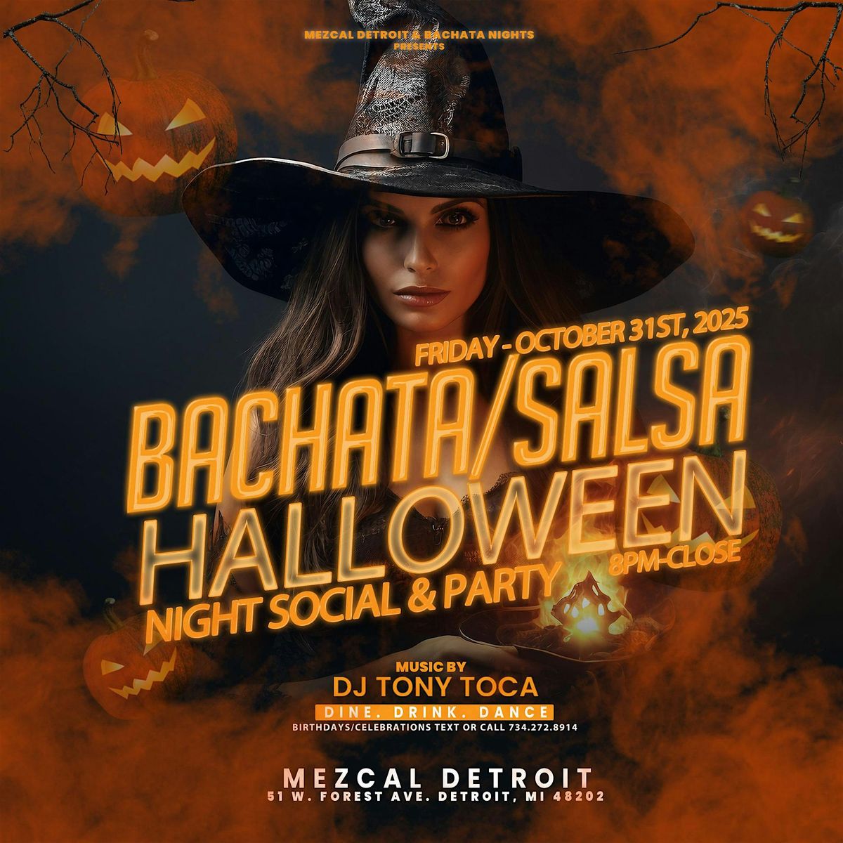 Bachata\/Salsa Halloween Night Social & Party - Mezcal Detroit
