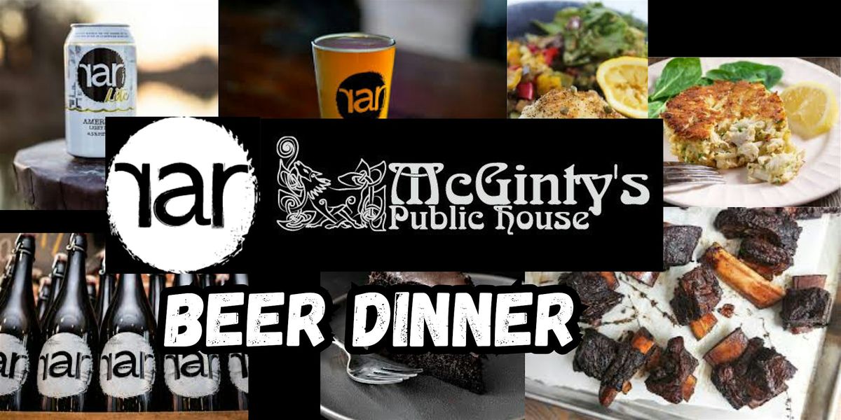 McGintys Public House & RAR Brewing | Paired Beer Dinner