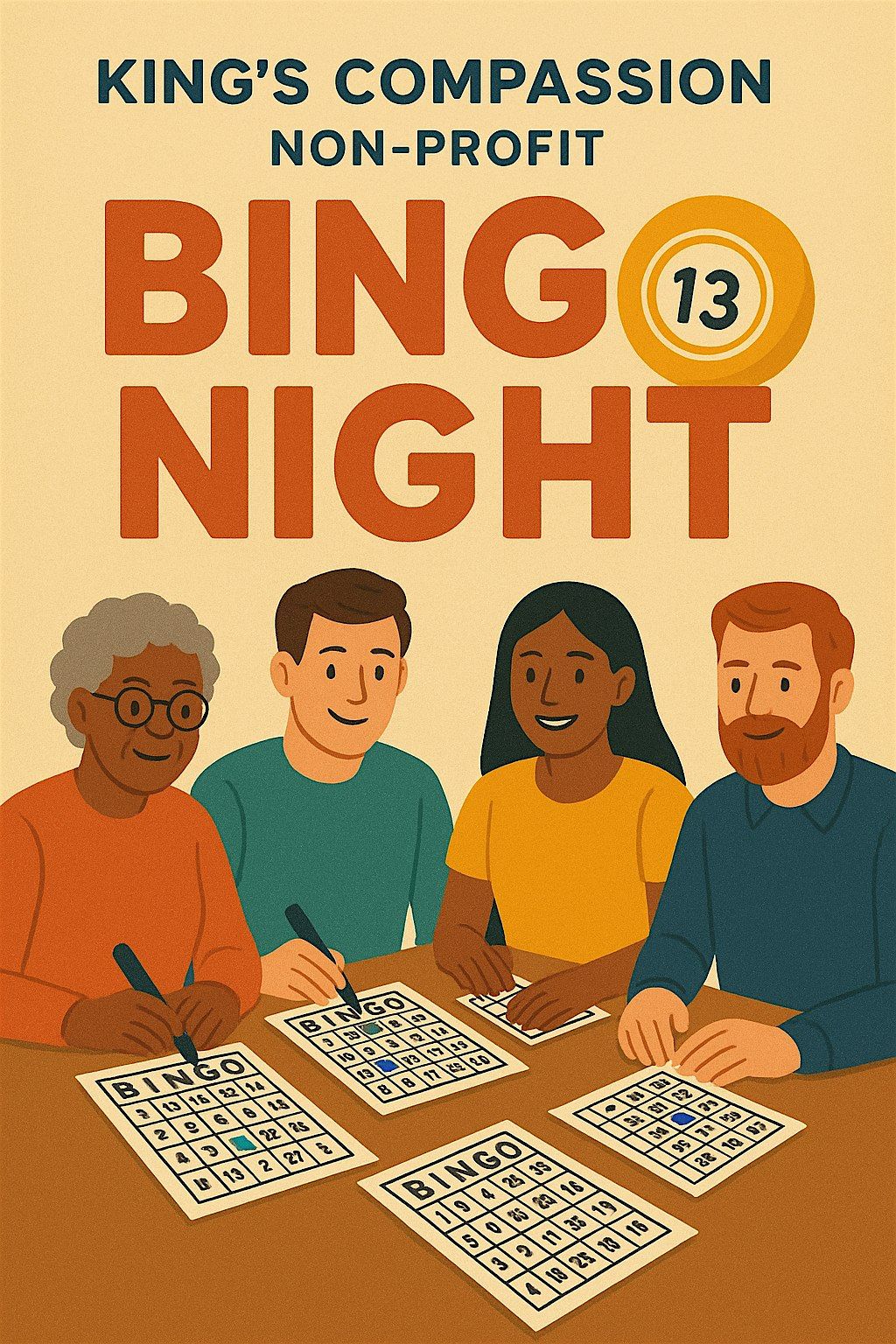 Play Bingo, Win Prizes & Enjoy Appetizers \u2013 King\u2019s Compassion Fundraiser