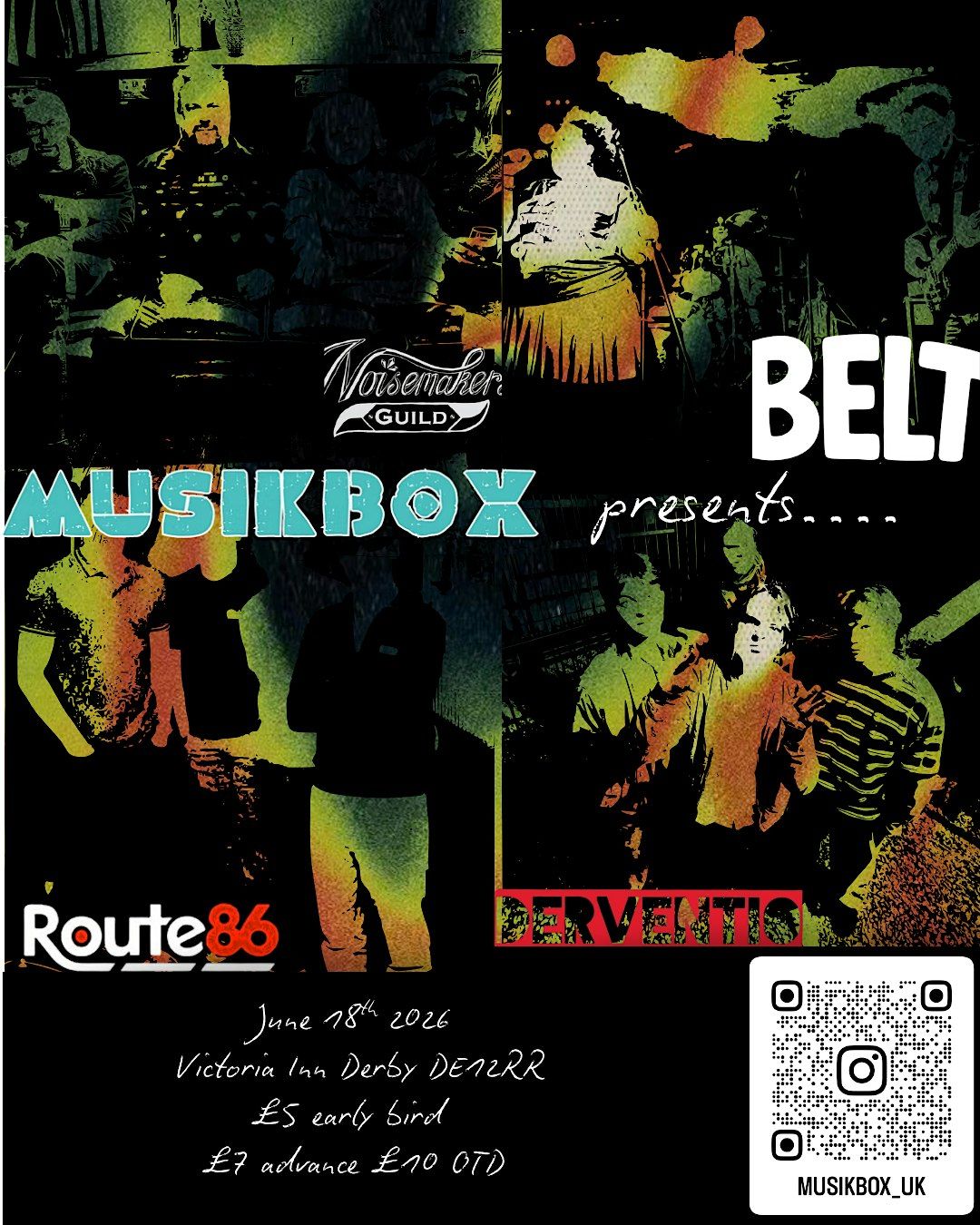 MUSIKBOX PRESENTS: Noisemakers Guild, Belt, Route 86 and DERVANITO