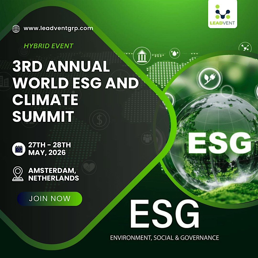 3rd Annual World ESG and Climate Summit