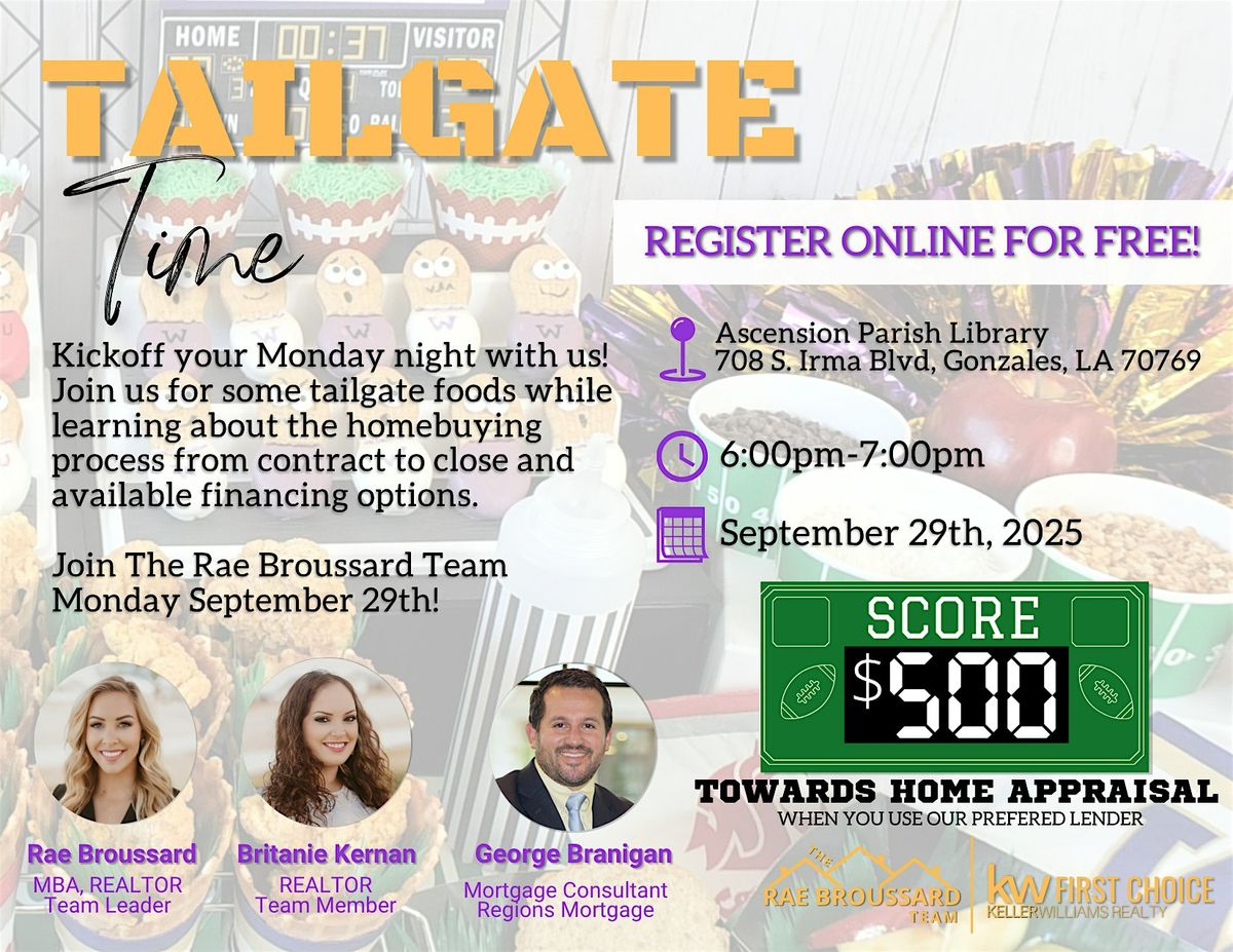 Tailgate Time Home Buyer Seminar