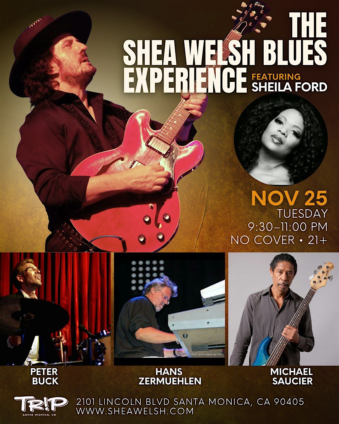 Blues Night @ Trip w\/ The Shea Welsh Blues Experience Featuring Sheila Ford