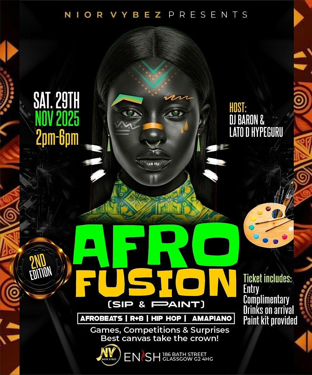 Noir Vybez : Afro Fusion (Sip & Paint) 2nd Edition