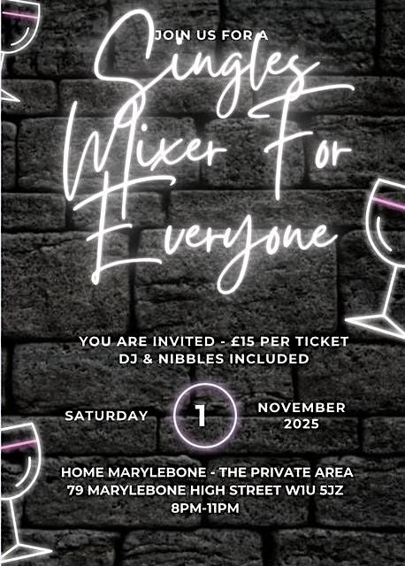 Singles Mixer for Everyone - London Venue