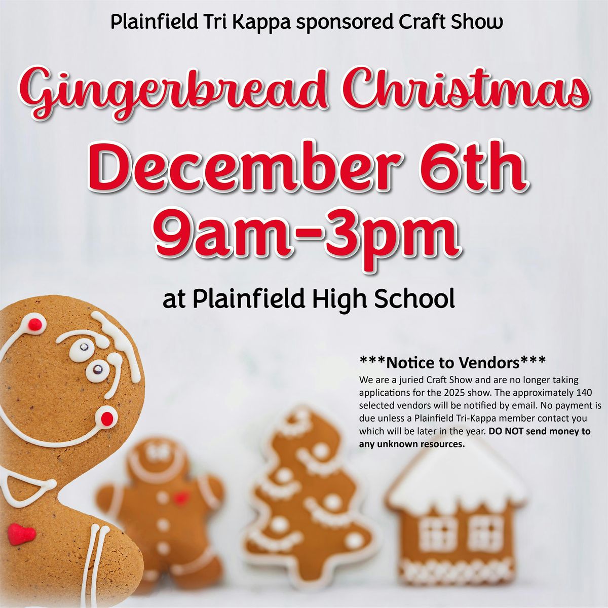 Gingerbread Christmas 2025; presented by Plainfield Tri Kappa