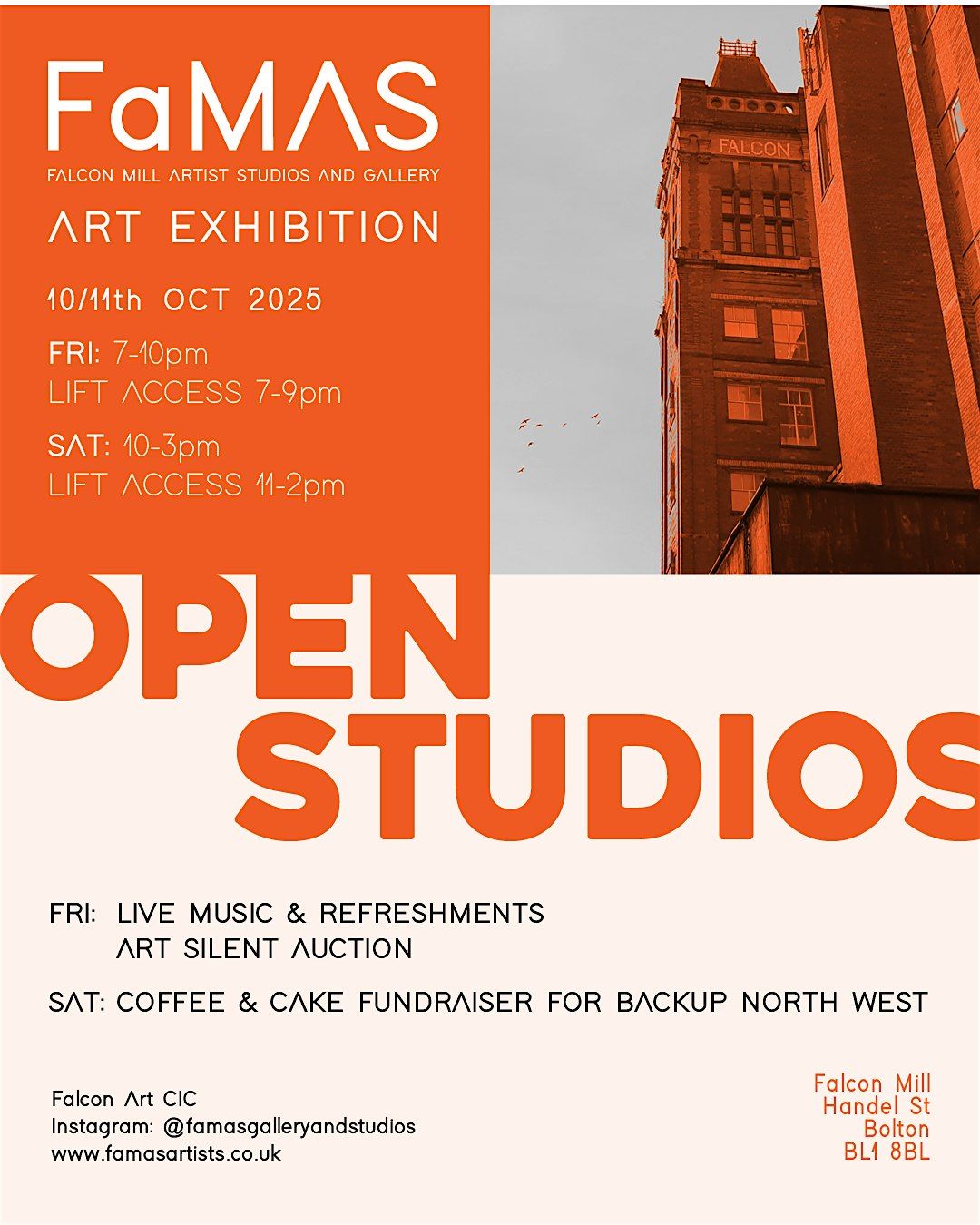 Falcon Mill Artists Studios - Autumn Open Studios (Sat Daytime)