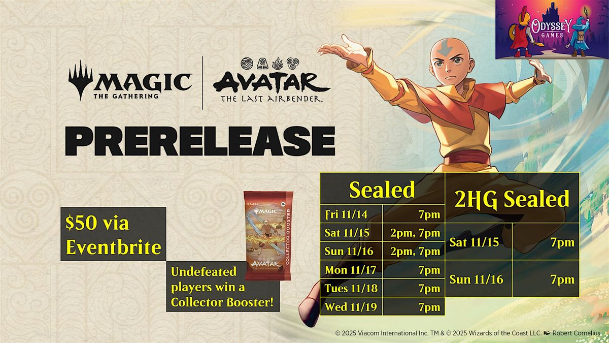 Avatar: The Last Airbender Prerelease @ Odyssey Games Pasadena