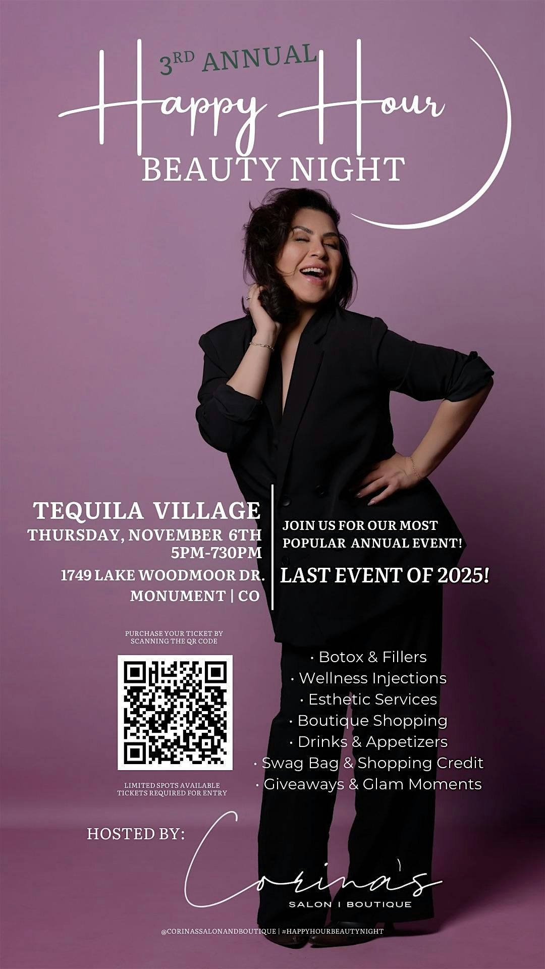 3rd Annual Happy Hour Beauty Night- Tequila Village!