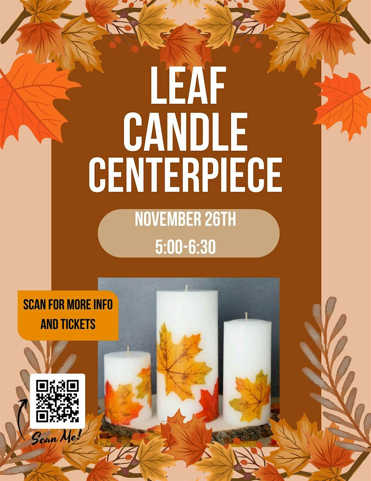 Leaf Candlestick Centerpiece Making