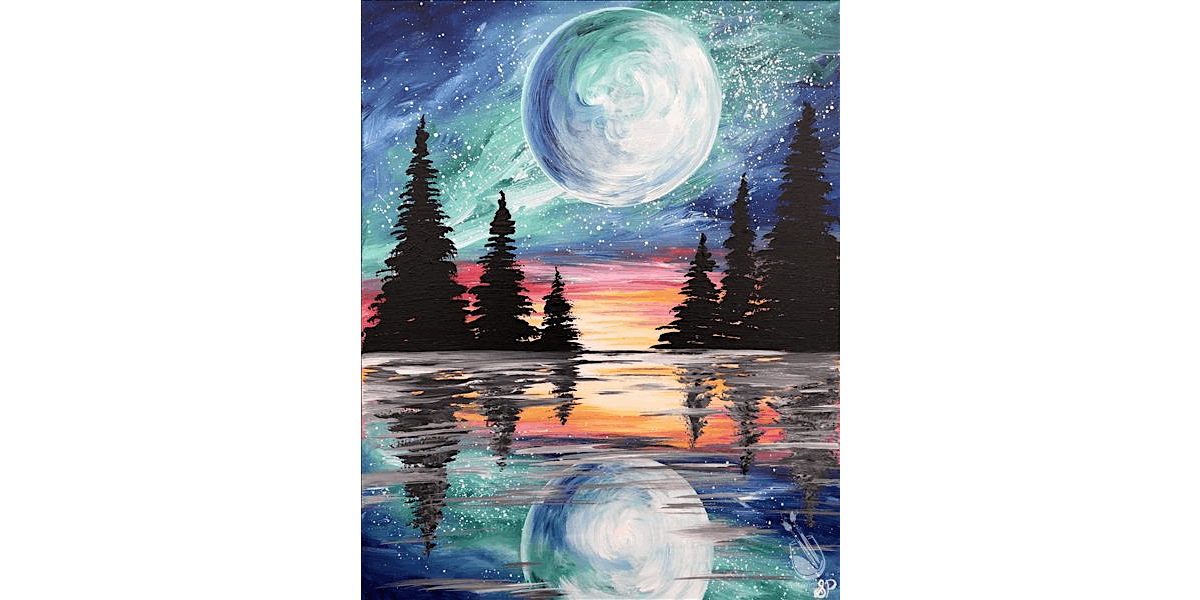 A Full Moon Over the Water - Paint and Sip in Denver | Classpop!\u2122