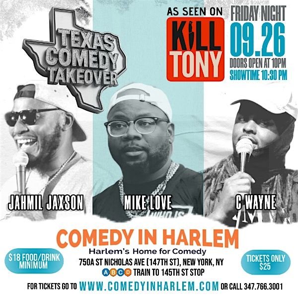 Texas Comedy Takeover hits Harlem!