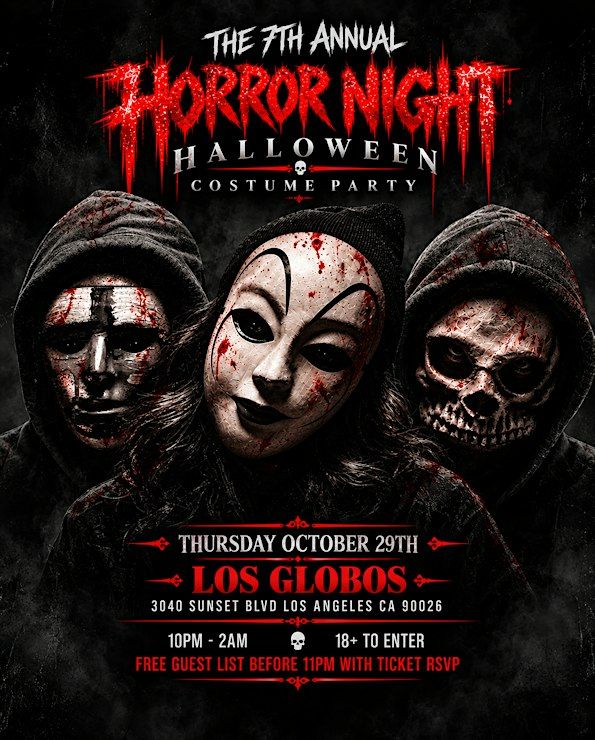 HORROR NIGHT VII at Los Globos, Los Angeles on 29th October, 2026