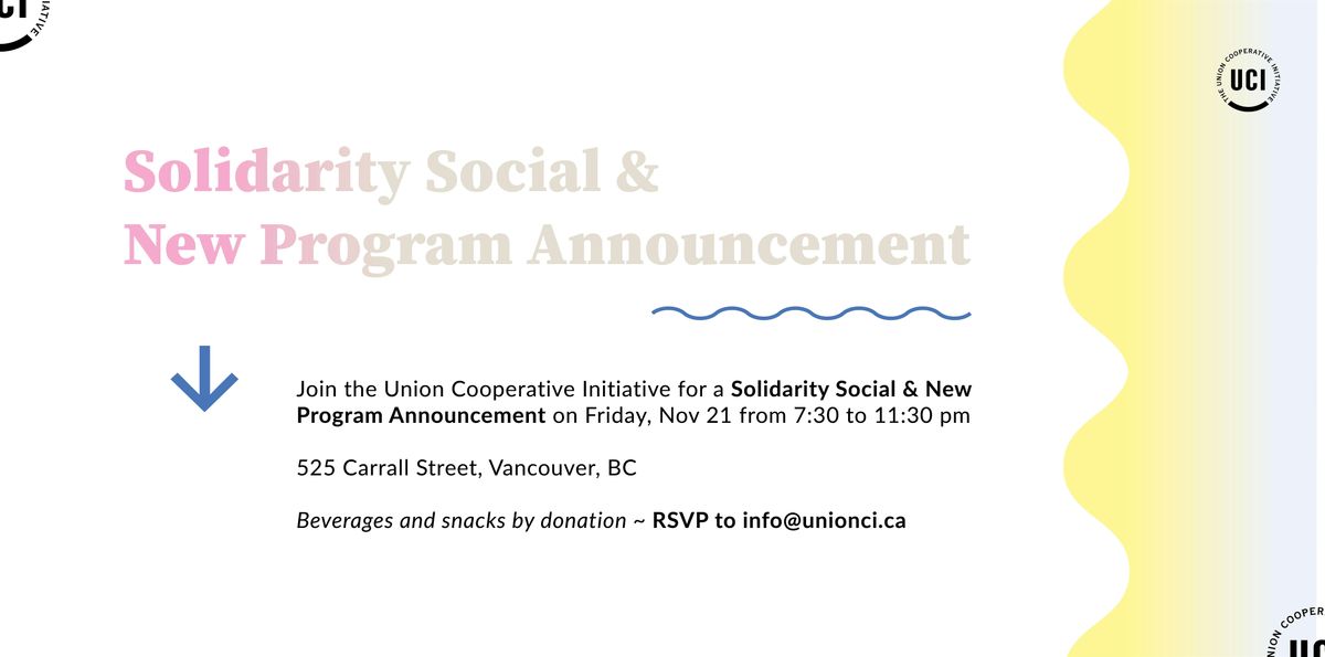 Solidarity Social and Program Announcement