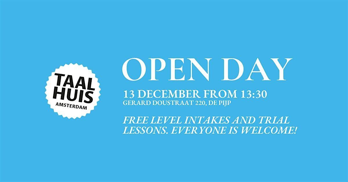 Open Day at Taalhuis Amsterdam - Free level intakes and trial lessons