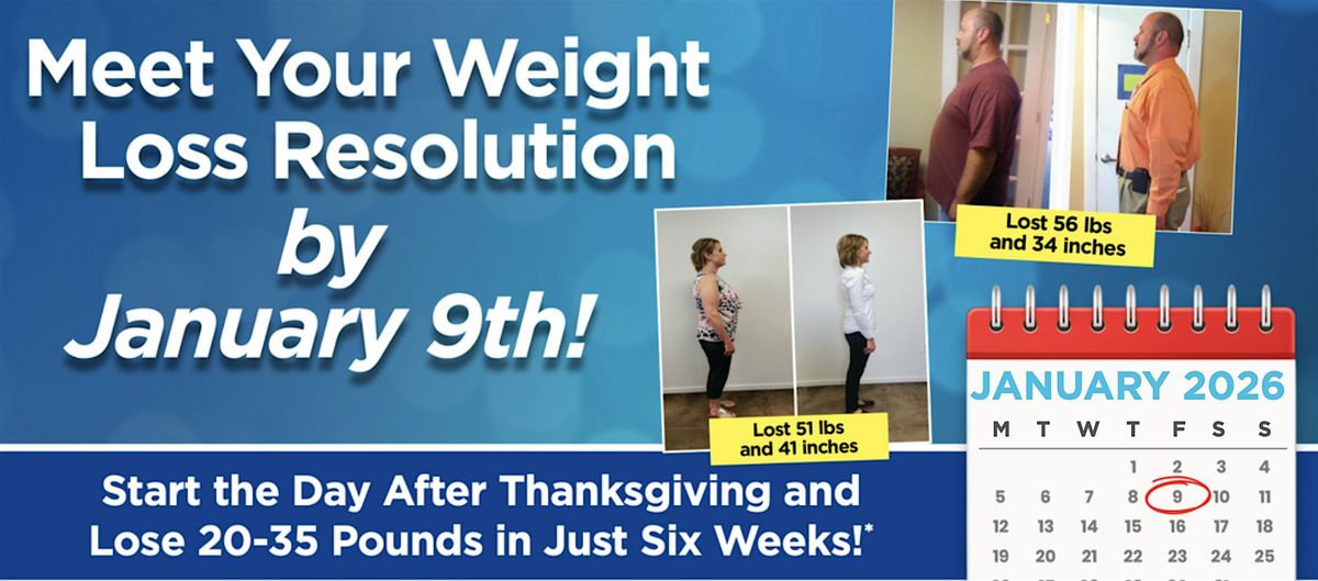 Meet Your Weight Loss Resolution by January 9th