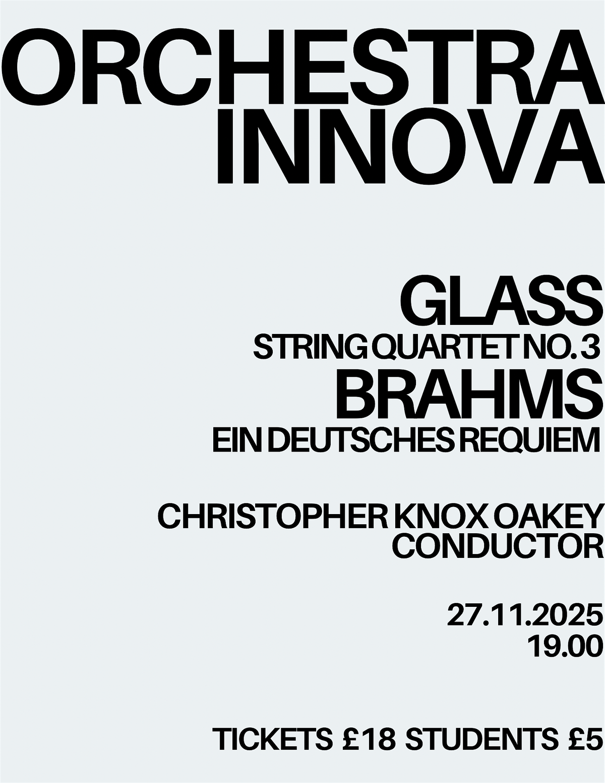ORCHESTRA INNOVA\u2014 BRAHMS\/GLASS\/P\u00c4RT