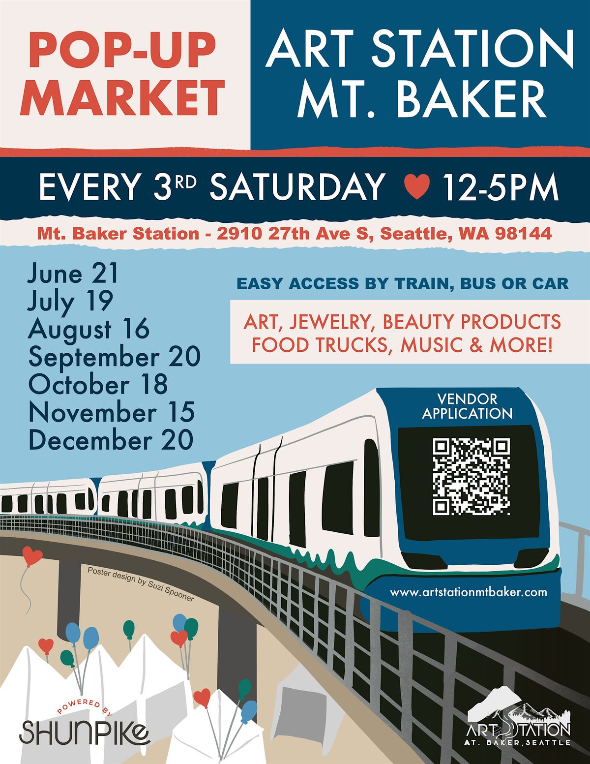 Mt Baker Light Rail Station Pop-up Market